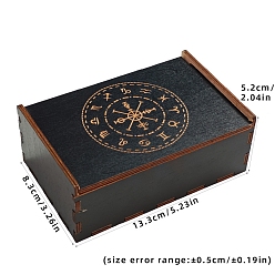 Horloge Boite en bois, pour les colliers, Anneaux, boucles d'oreilles et pendentifs, rectangle, horloge, 13.3x8.3x5.2 cm
