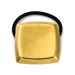 Золотой Ионное покрытие (ip) 304 резинки для волос из нержавеющей стали, с нейлоновым шнуром, квадратный, золотые, внутренний диаметр: 45 мм