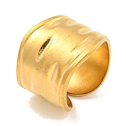 Настоящее золото 18K Ионное покрытие (ip) 304 открытые манжетные кольца из нержавеющей стали, широкое кольцо для унисекс, реальный 18 k позолоченный, 16 мм