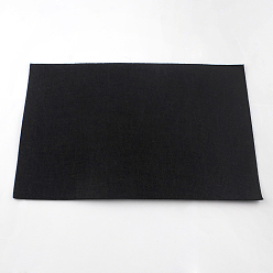Black Non Woven Fabric Embroidery Needle Felt for DIY Crafts, Square, Black, 298~300x298~300x1mm, about 50pcs/bag