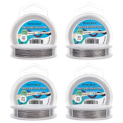 Color de Acero Inoxidable Alambre de cola de tigre, cable de acero inoxidable, color acero inoxidable, 0.5~1 mm, 4 rollos / set