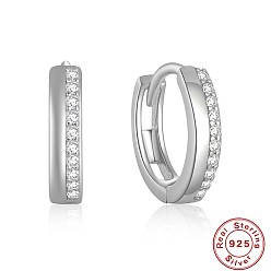 Серебро S925 Серьги из стерлингового серебра в форме витого круга с бриллиантовой инкрустацией