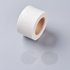 Clear Self-Adhesive Kraft Paper Gift Tag Stickers, Adhesive Labels, Flat Round, Clear, Flat Round: 38mm, 500pcs/roll