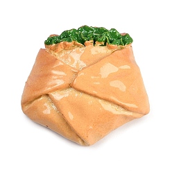 Сэнди Коричневый Мини-модель из смолы, имитация гамбургера, аксессуары для оформления микроландшафта, притворяясь опорными украшениями, песчаный коричневый, 27.5x25.5x10 мм