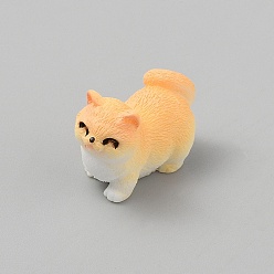 Персиковый Слойка Украшения в форме кошек из смолы, для украшения рабочего стола домашнего офиса, розовые, 28x14x21 мм