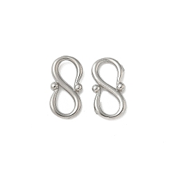 Нержавеющая Сталь Цвет 304 из нержавеющей стали S-крюк пряжки, цвет нержавеющей стали, 13x6.5x1.5 мм