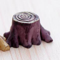 Желтая Старая Ткань  Мини-пни из смолы, украшение сада кукольного домика, старое кружево, 20x17x10 мм