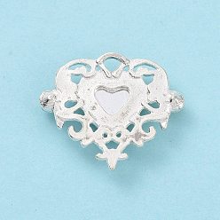 Clear Acrylic Pendants, with Silver Tone Alloy Rhinestone Finding, Heart Charm, Clear, 21.5x25x5mm, Hole: 2x2.5mm