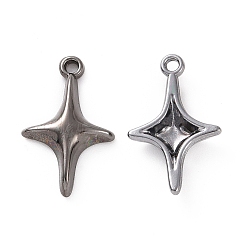 Черный Цвет Металла Стойки подвески обшивки сплава, без кадмия, без свинца и без никеля, звезда очарование, металлический черный , 19x12x3 мм, отверстие : 1.4 мм