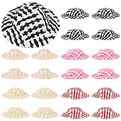 Mixed Color 40Pcs Cloth Doll Hat, Flat Round, Mixed Color, 50x15mm, Inner Diameter: 30mm, 8pcs/color