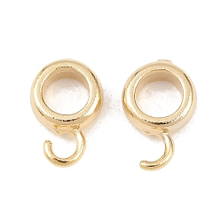 Настоящее золото 24K Поручни из латунной трубки, без кадмия и без свинца, реальный 24 k позолоченный, 10.5x3x7 мм, отверстие : 2 мм, внутренний диаметр: 4.5 мм