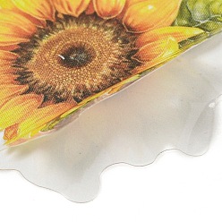 Gold 50Pcs 25 Styles Flower PET Waterproof Stickers Sets, Adhesive Decals for DIY Scrapbooking, Photo Album Decoration, Gold, 28~40x30~35x0.1mm, 50pcs/set