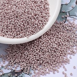(RR1086) Гальванизированные Румяна Миюки круглые бусины рокайль, японский бисер, 11/0, (rr 1086) оцинкованный румянец, 11/0, 2x1.3 мм, Отверстие : 0.8 мм , около 5500 шт / 50 г