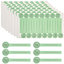 Aquamarine DIY Sealing Stickers, Label Paster Picture Stickers, for Baking Packaging, Word Handmade, Aquamarine, 25x13x0.05cm, 16pcs/sheet