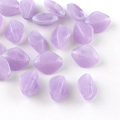 Lilac Rhombus Imitation Gemstone Acrylic Beads, Lilac, 22x18.5x10mm, Hole: 2.5mm, about 250pcs/500g