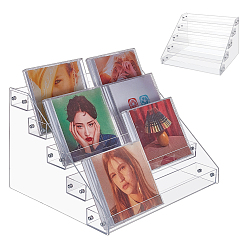 Прозрачный Прозрачный акрил 5 стойка для демонстрации лаков для ногтей, треугольные, прозрачные, 30.5x26.5x19.9 см