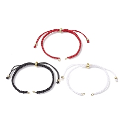 (52) Непрозрачная лаванда Изготовление браслета-слайдера из плетеного нейлонового шнура 3 шт. 3 цветов, хороший для DIY ювелирных изделий, разноцветные, 9-1/2 дюйм (24.2 см), 1 шт / цвет