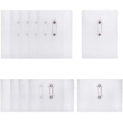 Clear A6 Transparent Plastic File Bag, String Closure Folder Bag, Office Supply, Clear, 15.7x11.5x0.25cm, 15.8x11.5x0.25cm, 20pcs/set