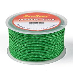 Зеленый Плетеные нити нейлона, окрашенные, зелёные, 2.5 мм, около 10.93 ярдов (10 м) / рулон