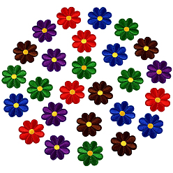 (52) Непрозрачная лаванда 50 шт 5 цвета компьютеризированная вышивка ткань утюг / пришивание заплат, аксессуары для костюма, аппликация, подсолнечник, разноцветные, 40x1.5 мм, 10 шт / цвет