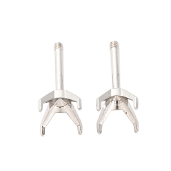 Нержавеющая Сталь Цвет 304 Выводы серьги из нержавеющей стали шпилька, цвет нержавеющей стали, лоток : 5 мм, 11x6 мм, штифты : 0.8x8 мм