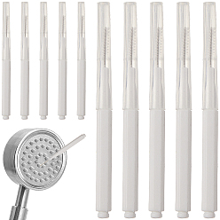 Белый Щетки для чистки пластика, с головкой из нержавеющей стали, белые, 58x4 мм