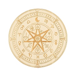 Звезда Деревянная маятниковая доска, биолокация гадальная доска, для колдовства принадлежности для викканского алтаря, плоско-круглые, звезда, 100 мм