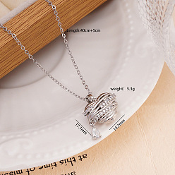 Платина Латунные ожерелья с подвеской в форме сердца из кубического циркония для женщин, реальный 18 k позолоченный, платина, 15.75 дюйм (40 см), Кулон : 17.1x14.7 мм