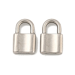 Нержавеющая Сталь Цвет Не тускнеющие 304 подвески из нержавеющей стали, подвесной замок, цвет нержавеющей стали, 17x10.5x3 мм, отверстие : 5.5x5 мм