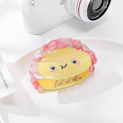 Желтый Милые и милые заколки для волос с когтями из ацетата целлюлозы (смолы), аксессуары для волос для девочек и женщин, желтые, 73x41 мм