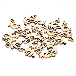 Золотой 201 подвески из нержавеющей стали, прелести ящерицы, золотые, 15x9x1 мм, отверстие : 1.2 мм