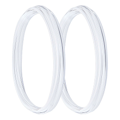 Blanco 10m bridas de hierro para cables, cubierto por plástico, piso, blanco, 3x1 mm