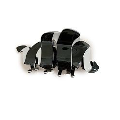 Черный Заколки для волос с когтями из ацетата целлюлозы (смола), аксессуары для волос для женщин и девочек, чёрные, 105x53 мм