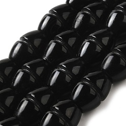 Obsidian Natural Obsidian Beads Strands, Rice, 18~18.5x13mm, Hole: 1.5mm, about 21pcs/strand, 15.24''(38.7cm)