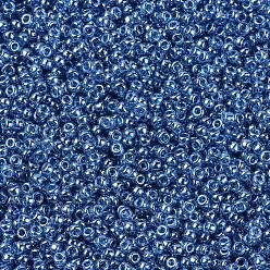 (RR326) Transparent Capri Blue Luster MIYUKI Round Rocailles Beads, Japanese Seed Beads, (RR326) Transparent Capri Blue Luster, 11/0, 2x1.3mm, Hole: 0.8mm, about 1100pcs/bottle, 10g/bottle