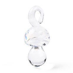 Прозрачный Подвески лэмпворк ручной работы, импортировано из Италии, грибные прелести, прозрачные, 27~31.5x13.5~14x13~14 мм, отверстие : 3
~4.5x2.5~5 мм