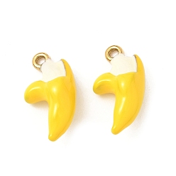 Банан 304 нержавеющей стальной эмали подвески, ионное покрытие (ip), золотые, банан, 20x10.5x8 мм, отверстие : 1.6 мм