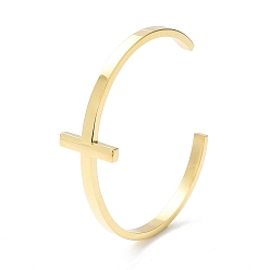 Cross 304 из нержавеющей стали манжеты браслеты, золотые, крестик, внутренний диаметр: 2-3/8 дюйм (6 см)