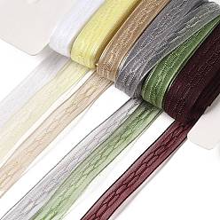 (52) Непрозрачная лаванда Наборы лент из полиэстера и нейлона, для изготовления бантов, Подарочная упаковка, разноцветные, 3/8 дюйм (9~11 мм), около 5.00 ярдов (4.57 м) / мешок