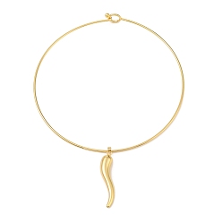 Настоящее золото 18K Перцовое латунное ожерелье, без свинца и без кадмия, реальный 18 k позолоченный, 8.66 дюйм (22 см)