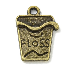 Античная Бронза Сплавочные подвески тибетского стиля, без свинца и без кадмия, зубная нить, античная бронза, 19x14x3 мм, отверстие : 1.8 мм, Около 416 шт / 1000 г