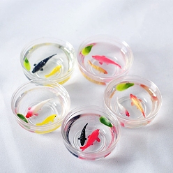 Mixed Color Fish Tank, PP Plastic Miniature Ornaments, Micro Landscape Garden Dollhouse Accessories, Pretending Prop Decorations, Mixed Color, 42x20mm