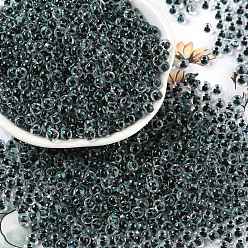 Стально-синий Прозрачные внутри цветные стеклянные бусины, круглое отверстие, круглые, стальной синий, 4x3 мм, отверстие : 1.4 мм, Около 6428 шт / фунт