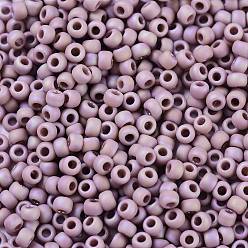 (412F) Purple Opaque Rainbow Matte Круглые бусины toho, японский бисер, (412 f) фиолетовый непрозрачный радужный матовый, 11/0, 2.2 мм, отверстие : 0.8 мм, Около 1110 шт / 10 г