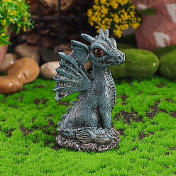 Дракон Миниатюрные украшения из смолы, аксессуары для кукольного домика с микро-ландшафтом, притворяясь опорными украшениями, дракон, 60x43x82 мм