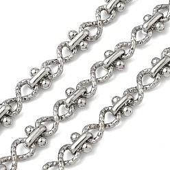 Нержавеющая Сталь Цвет 304 нержавеющая сталь 8-образные звенья цепи, с катушкой, несварные, цвет нержавеющей стали, 12x6x3 мм