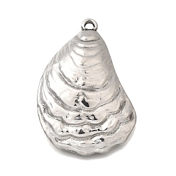 Shell Shape 304 подвески из нержавеющей стали, анти-тускнение, формы раковины, 32.5x22.5x4.5 мм, отверстие : 1.8 мм