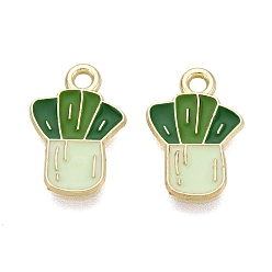Oro Colgantes de la aleación del esmalte, encantos de chalota, dorado, 15x10x1 mm, agujero: 1.6 mm