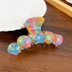 Разноцветный Заколки для волос с когтями из ацетата целлюлозы (смола), аксессуары для волос для девочек и женщин, красочный, 57x107 мм