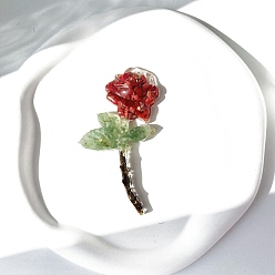 Другие Нефриты Фигурки из розовой смолы, с другими нефритовыми чипсами внутри статуй для украшения домашнего офиса, 105x55x10 мм